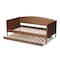Baxton Studio Veles Mid-Century Ash Walnut Finished Wood Daybed with Trundle 159-9825-9826 - alternate 8